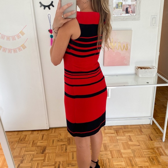 Banana Republic Red and Black Striped Dress - Picture 3 of 7